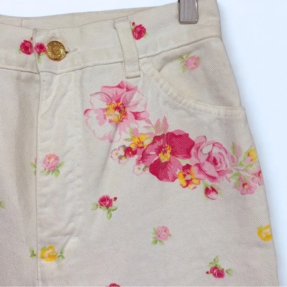 💝 Escada by Margareth Ley Vintage Floral Jeans- Rare 1980s/90s - Picture 5 of 12